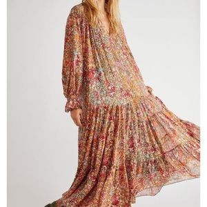Free People Multicolor Floral Maxi Dress